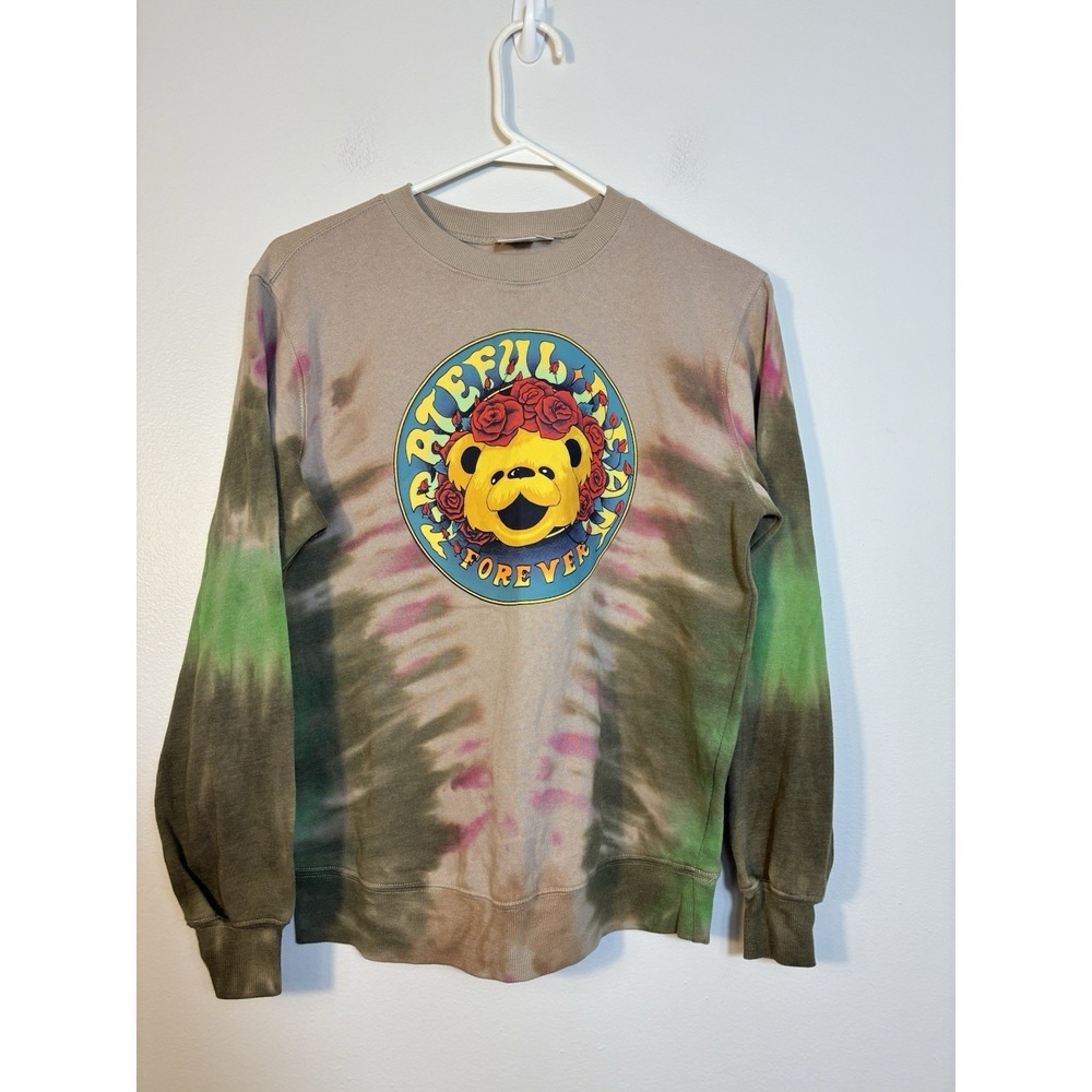 Grateful Dead Tie-dye Sweater‎ Womens Sz Small Cotton Blend Music Hippie